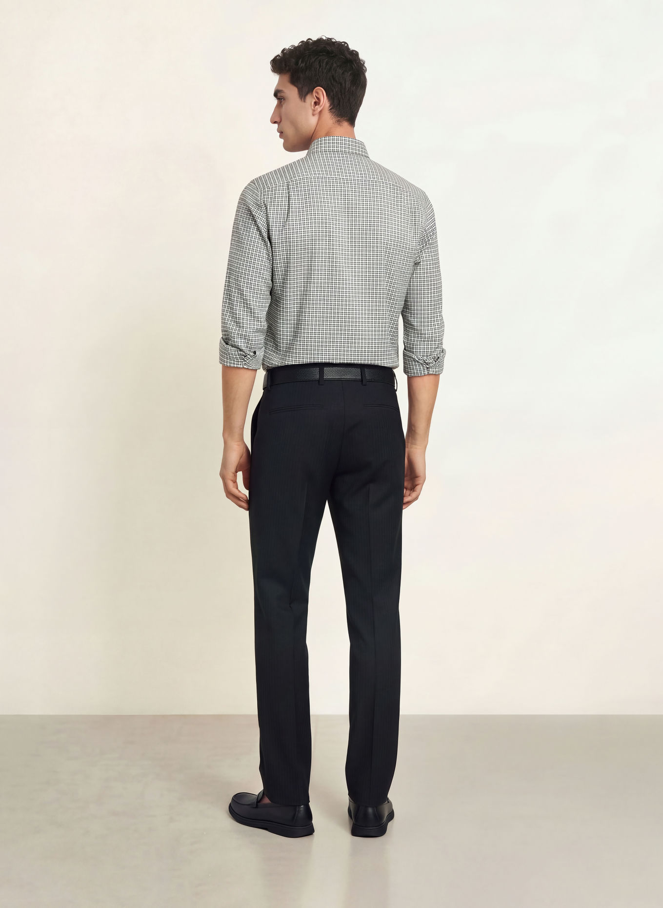 seidensticker Regular-Fit Flannel Shirt: DARK GREEN / DARK BLUE / WHITE
