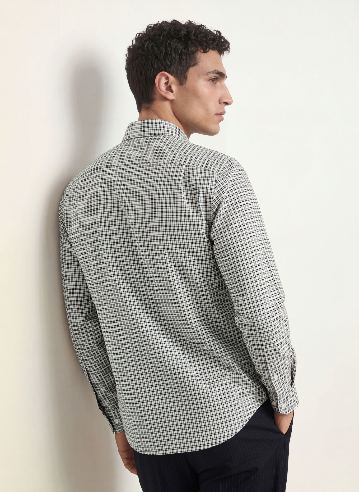 seidensticker Regular-Fit Flannel Shirt: DARK GREEN / DARK BLUE / WHITE