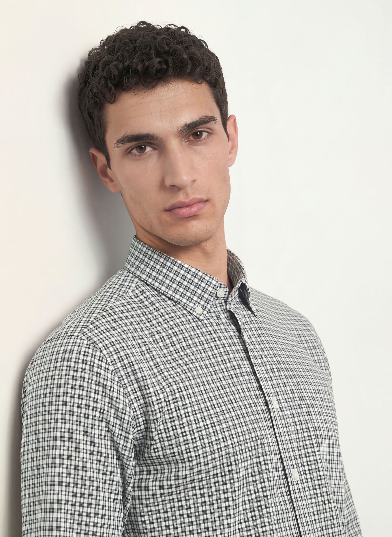 seidensticker Regular-Fit Flannel Shirt: DARK GREEN / DARK BLUE / WHITE
