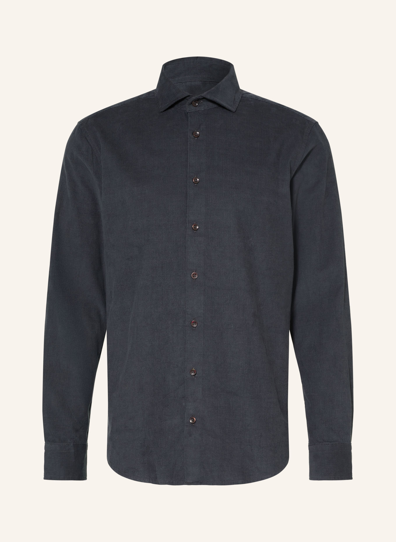 seidensticker Corduroy Shirt, Regular Fit: DARK GRAY