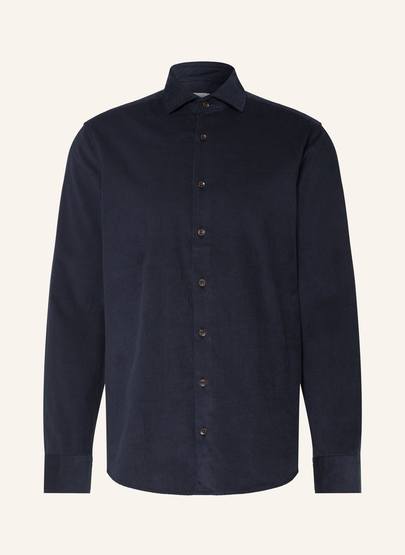seidensticker Corduroy Shirt, Regular Fit: DARK BLUE