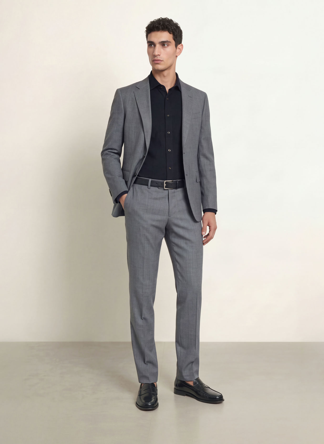 seidensticker Corduroy Shirt, Regular Fit: DARK BLUE