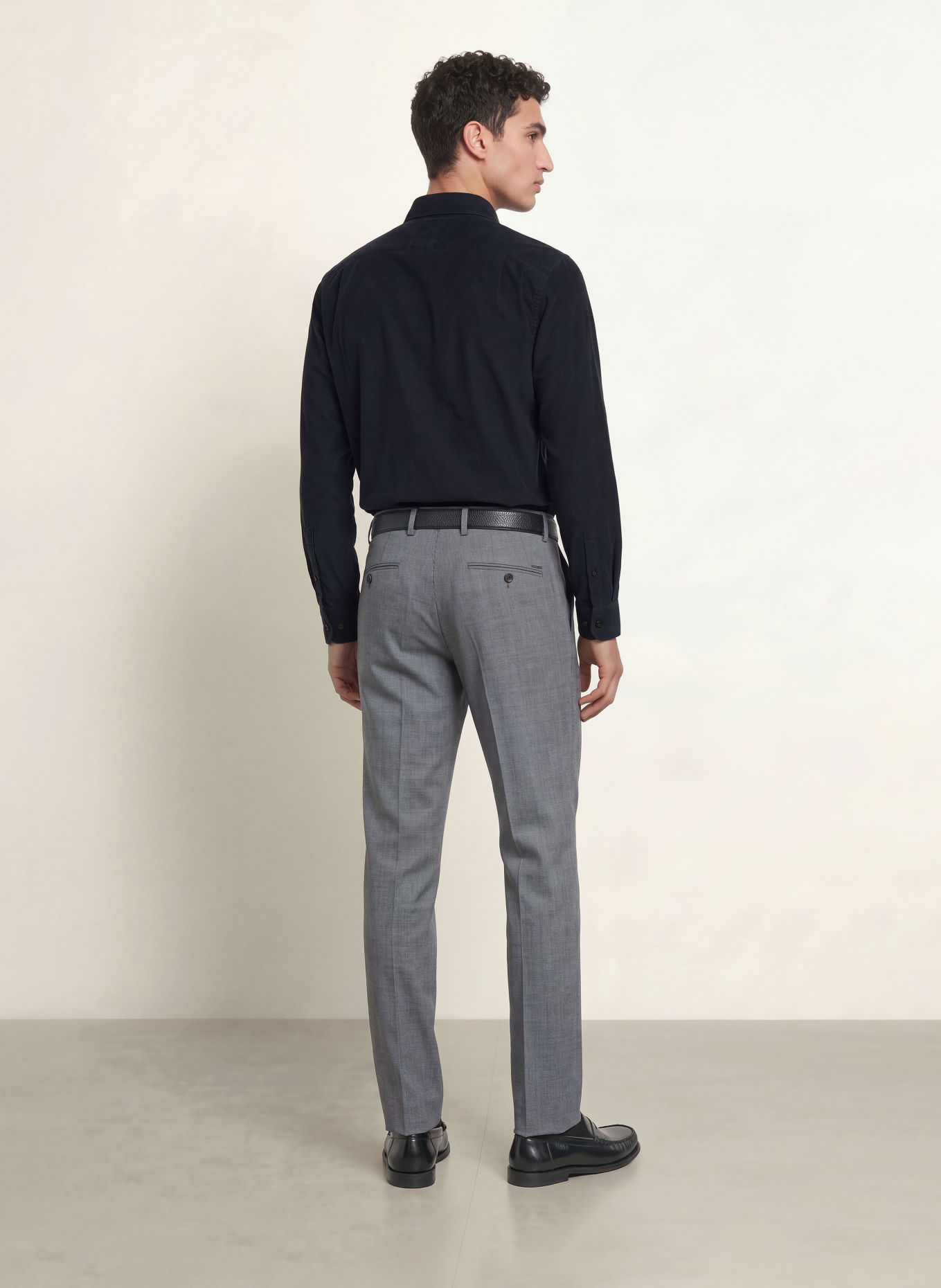 seidensticker Corduroy Shirt, Regular Fit: DARK BLUE