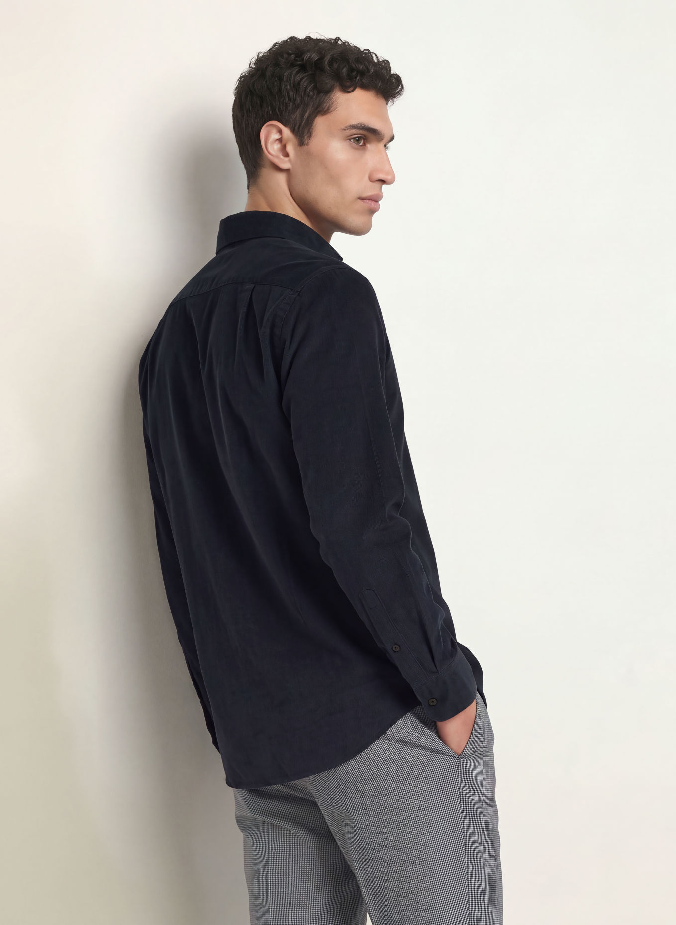 seidensticker Corduroy Shirt, Regular Fit: DARK BLUE