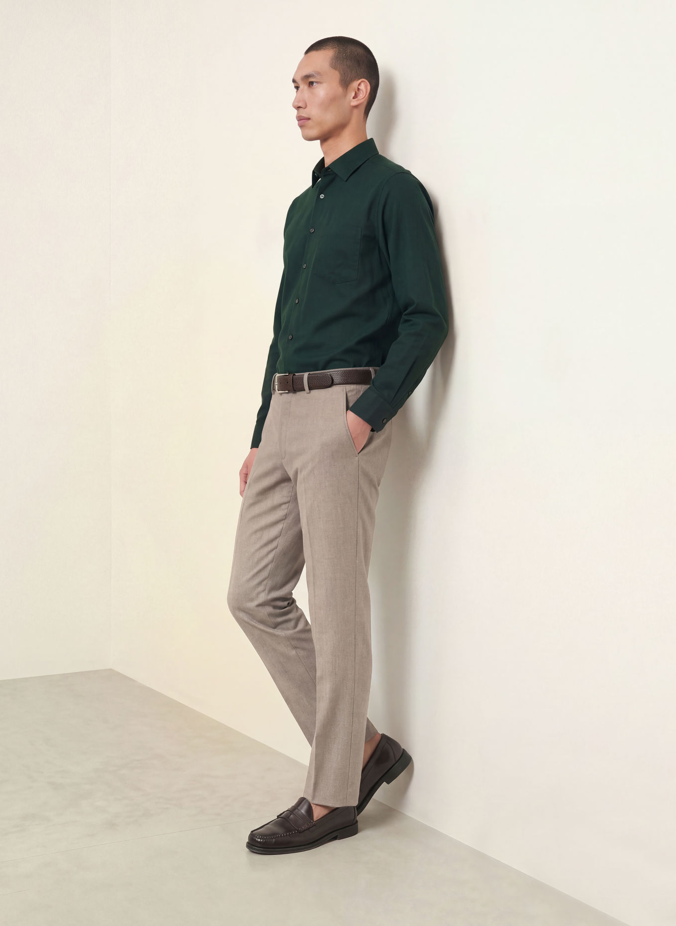 seidensticker Comfort Fit Shirt: DARK GREEN