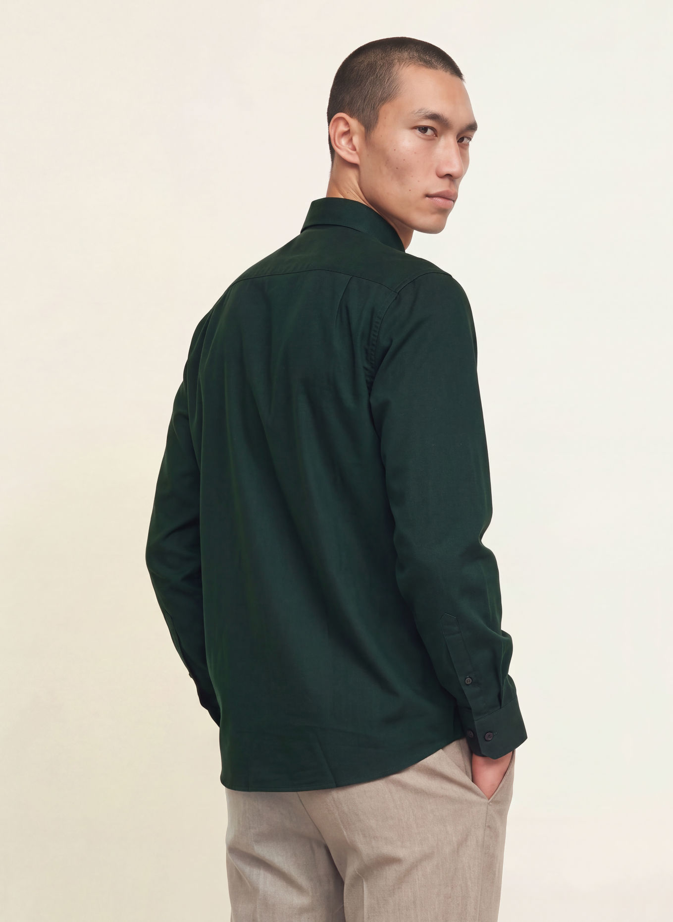 seidensticker Comfort Fit Shirt: DARK GREEN