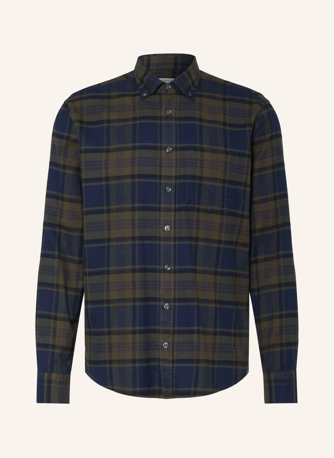 seidensticker Košile Regular Fit: KHAKI / TMAVĚ MODRÁ / ČERNÁ