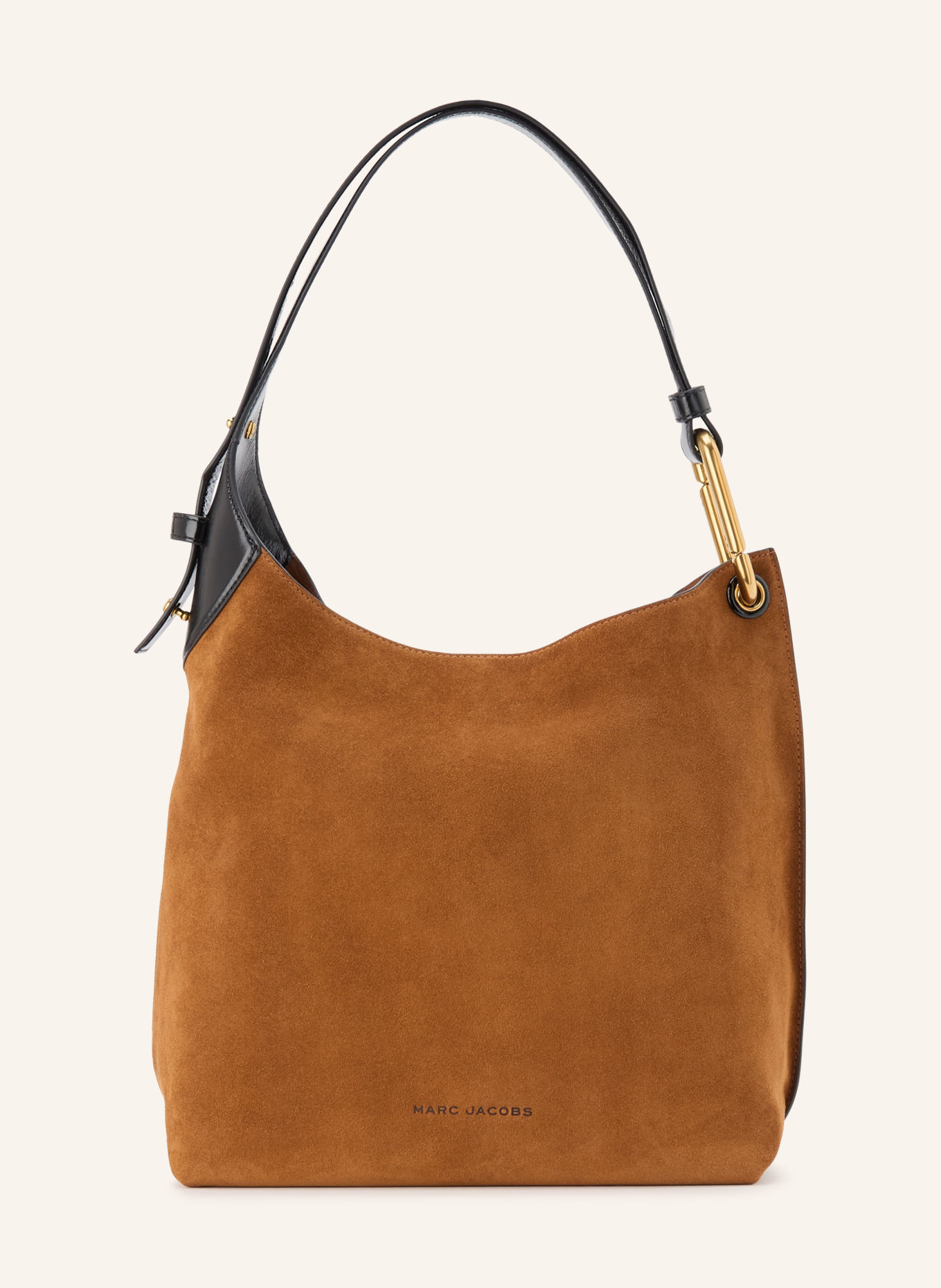 MARC JACOBS Kabelka přes rameno THE SCENE BUCKET BAG: KOŇAKOVÁ / ZLATÁ / TMAVĚ HNĚDÁ