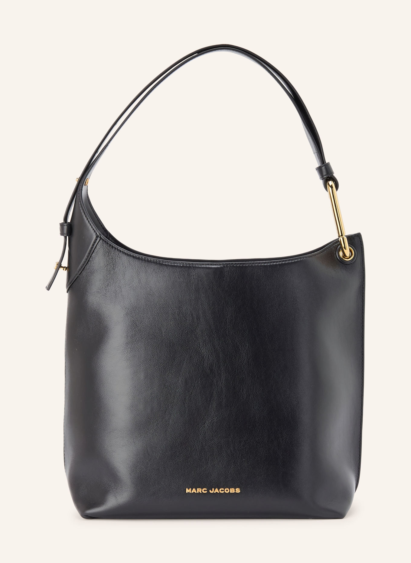 MARC JACOBS Kabelka přes rameno THE SCENE BUCKET BAG: ČERNÁ / ZLATÁ