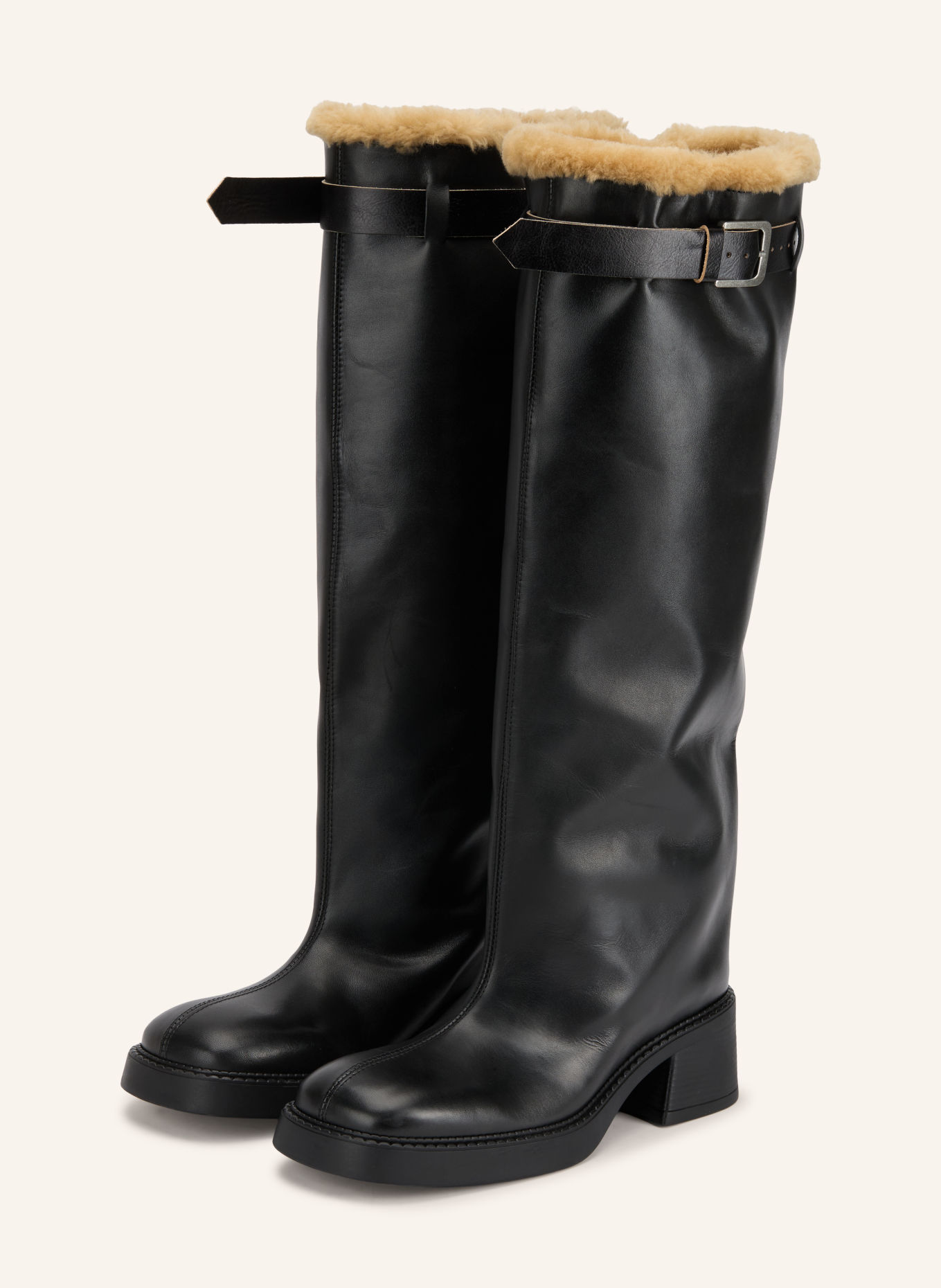 MIISTA KRISTEL Boots: BLACK / SILVER / LIGHT BROWN