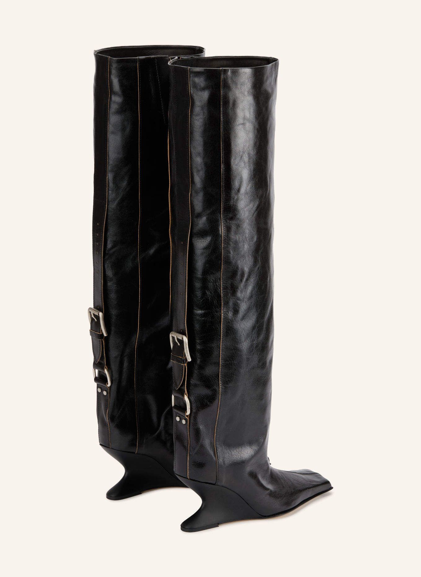MIISTA MATTIE Boots: BLACK / SILVER