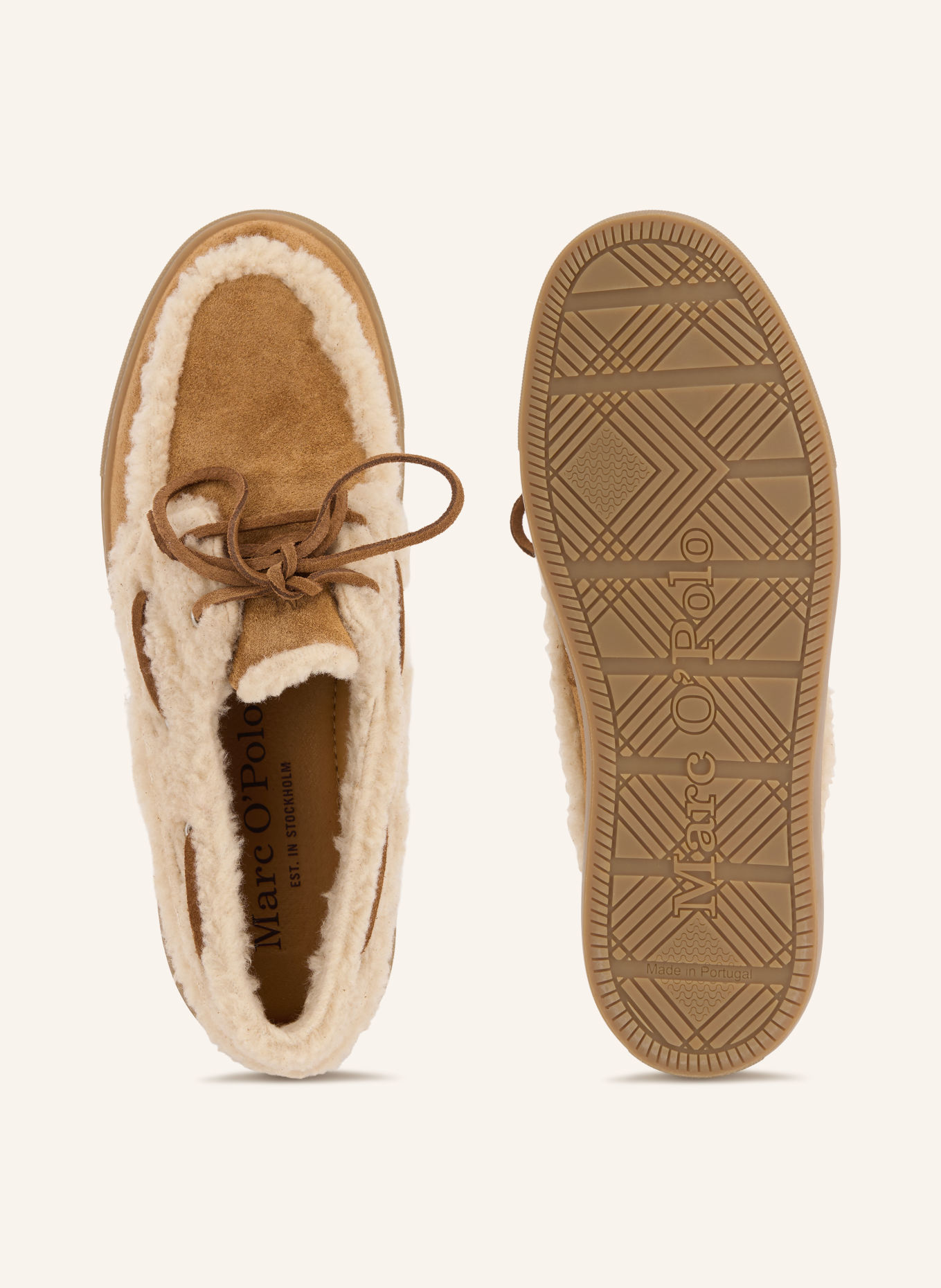 Marc O'Polo KARA 7 Boat Shoes: CAMEL / BEIGE