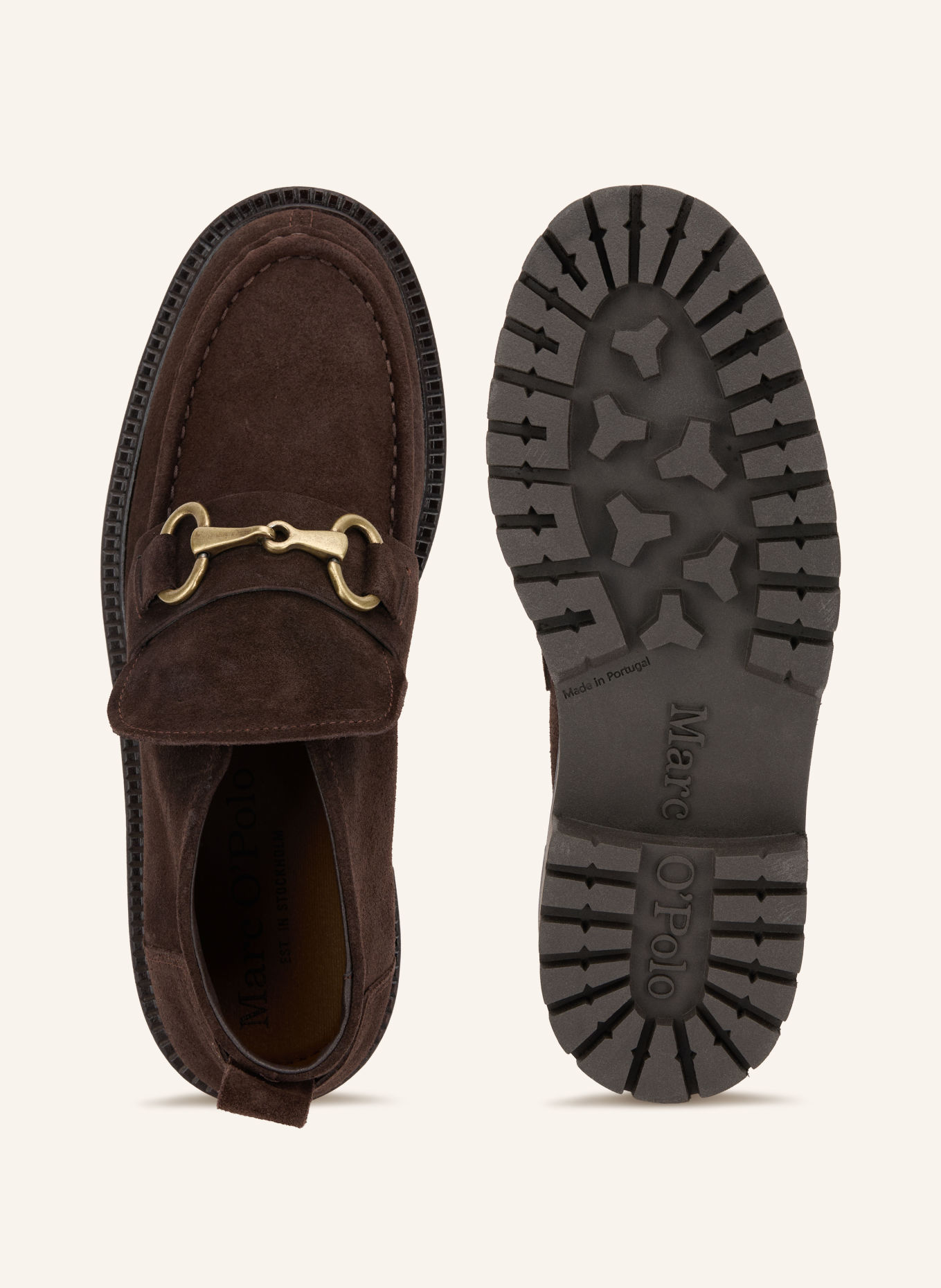 Marc O'Polo PHIA Loafers: DARK BROWN / GOLD
