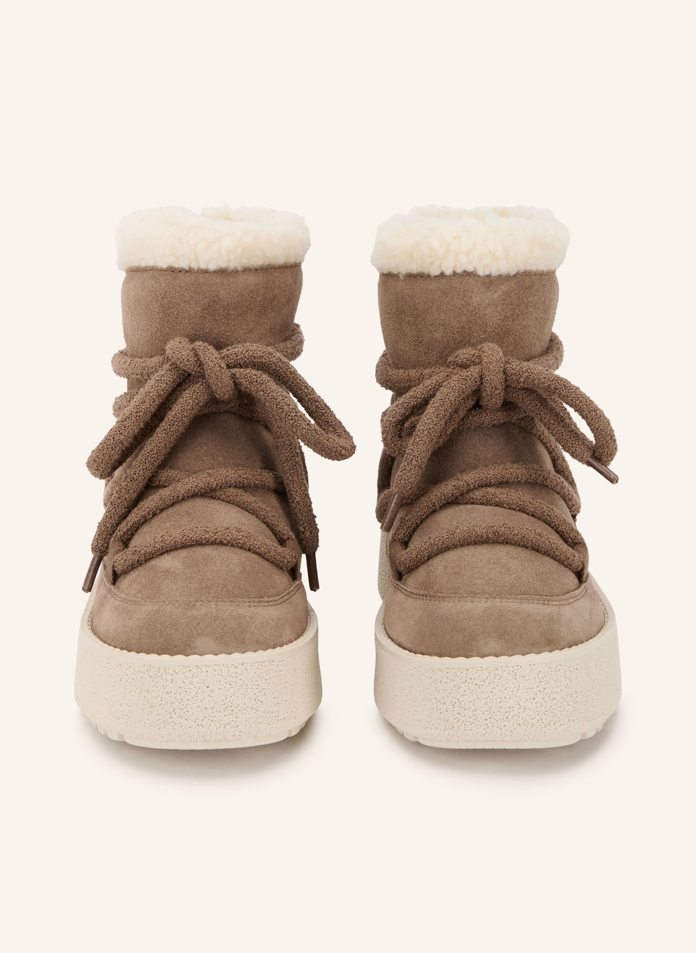 Marc O'Polo PIA Platform Boots: TAUPE / CREAM