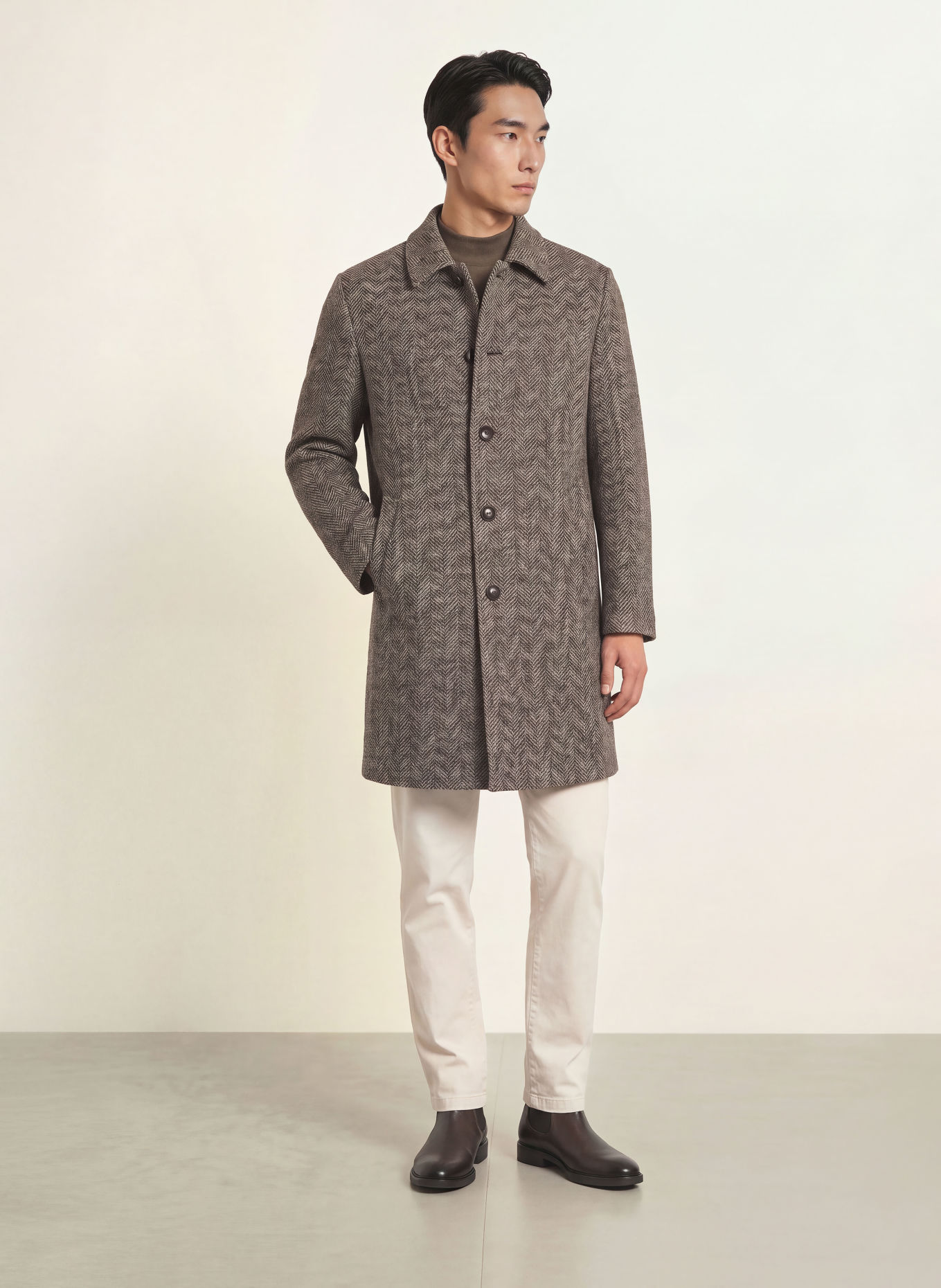 bugatti Mantel: DUNKELGRAU / BEIGE
