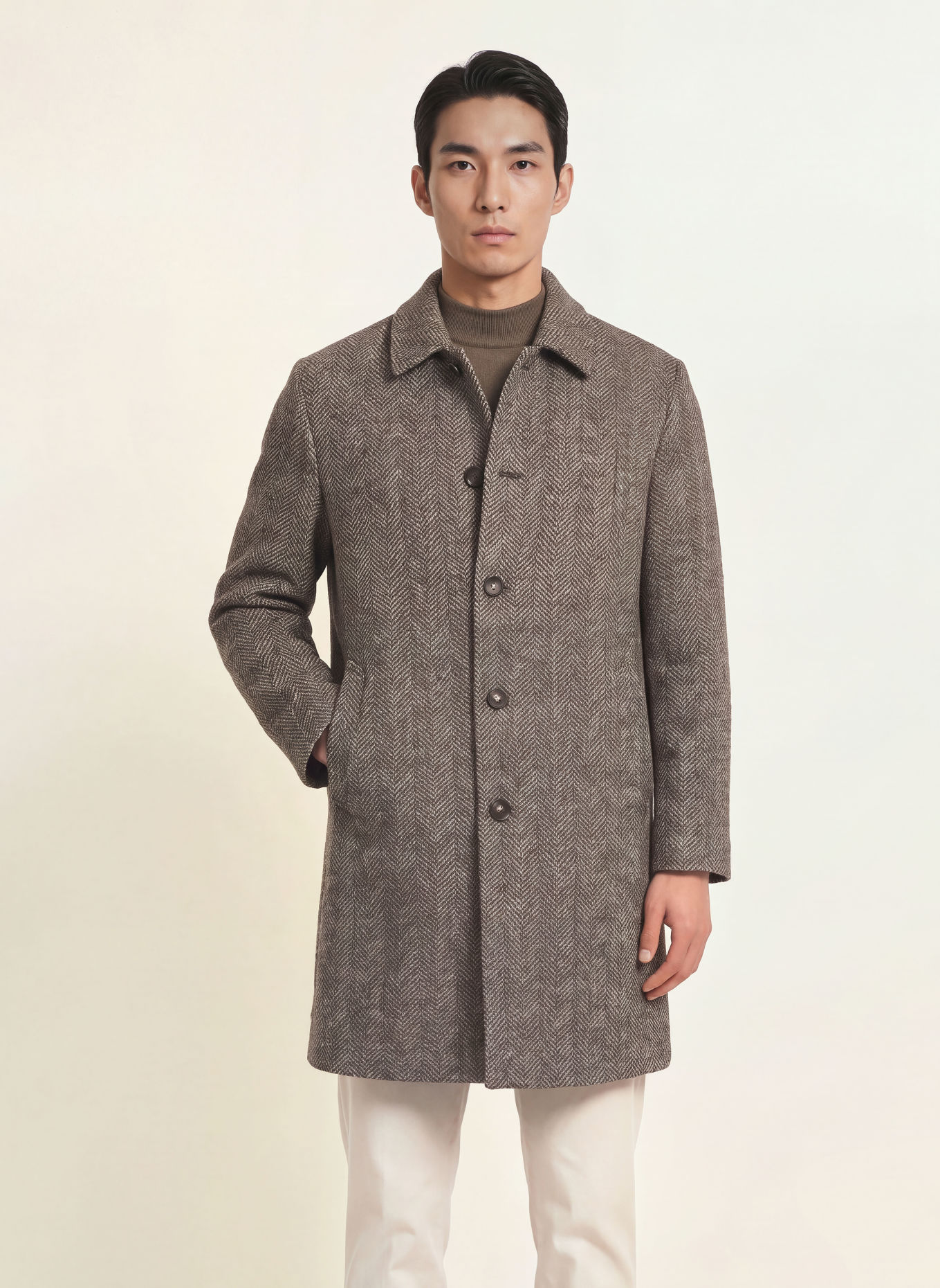 bugatti Mantel: DUNKELGRAU / BEIGE