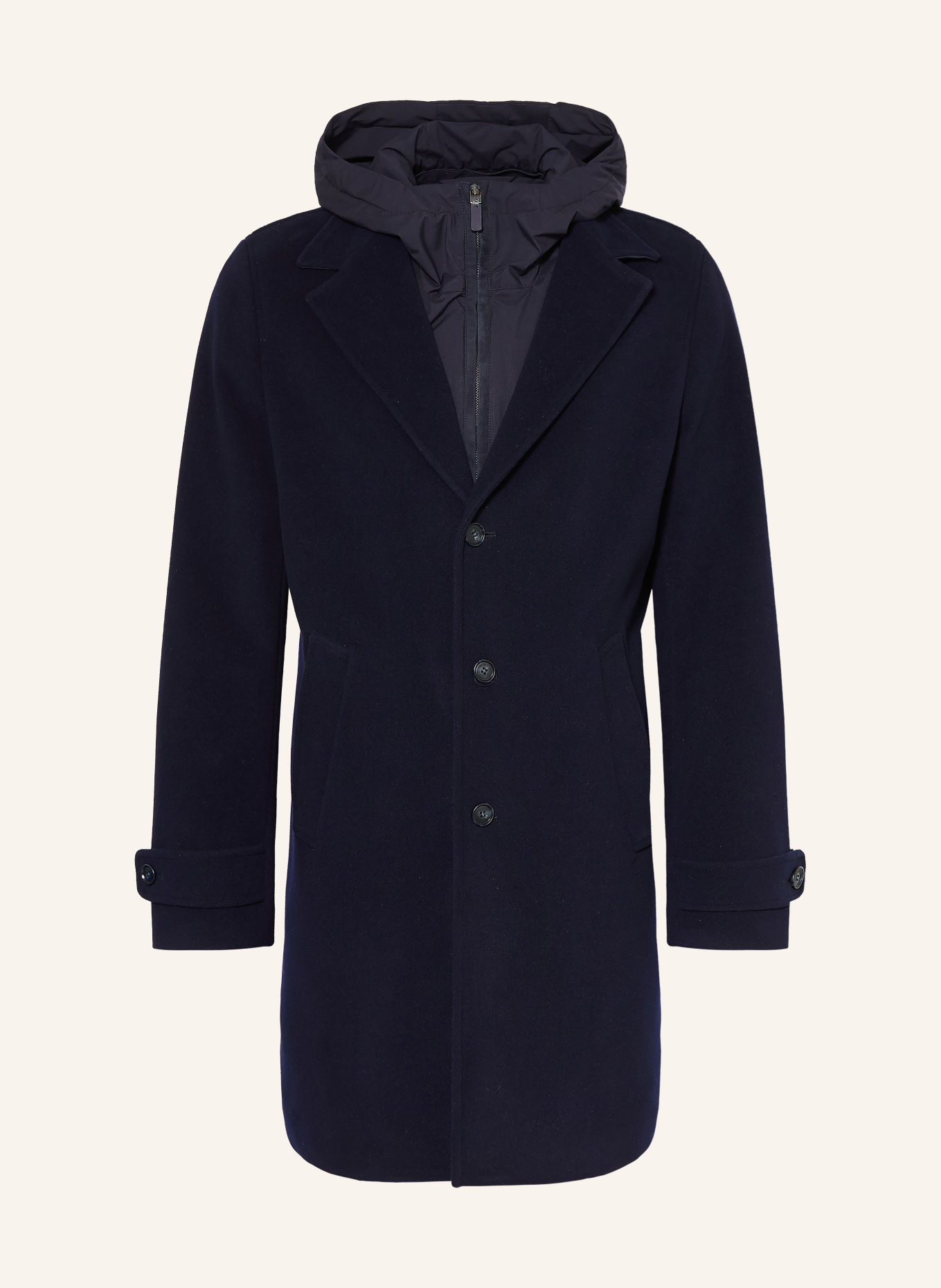 PAUL & SHARK Manteau en laine avec col amovible: BLEU FONCÉ