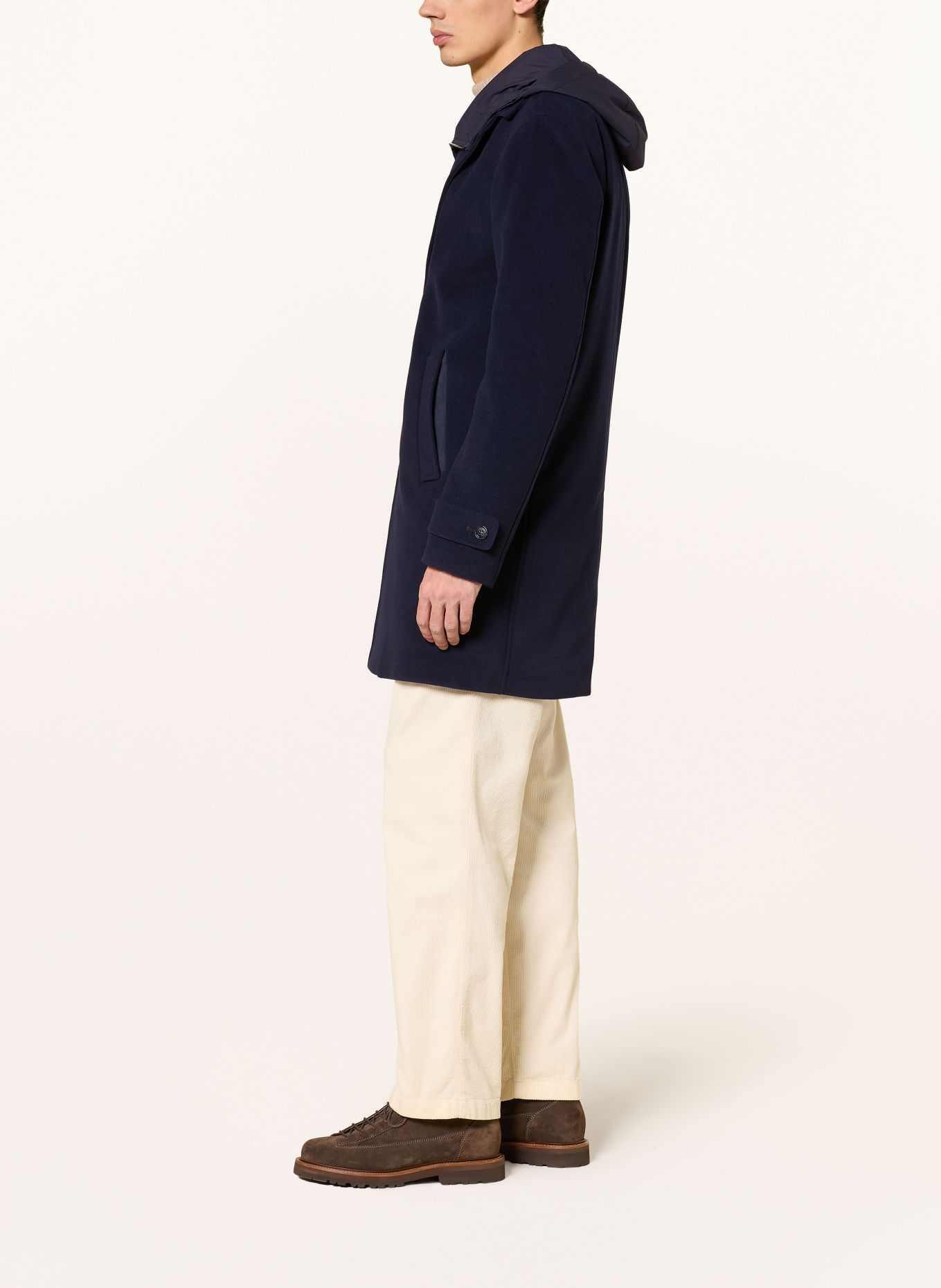 PAUL & SHARK Manteau en laine avec col amovible: BLEU FONCÉ