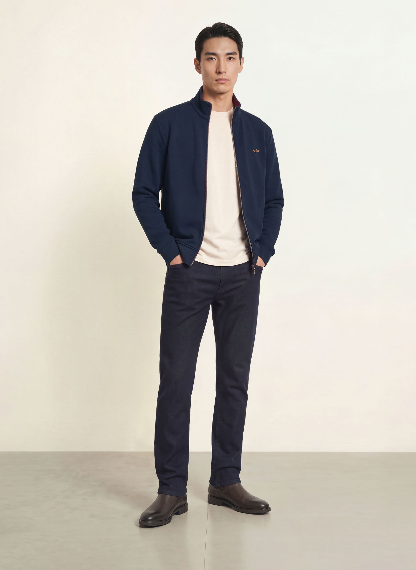 PAUL & SHARK Sweat zippé: BLEU FONCÉ