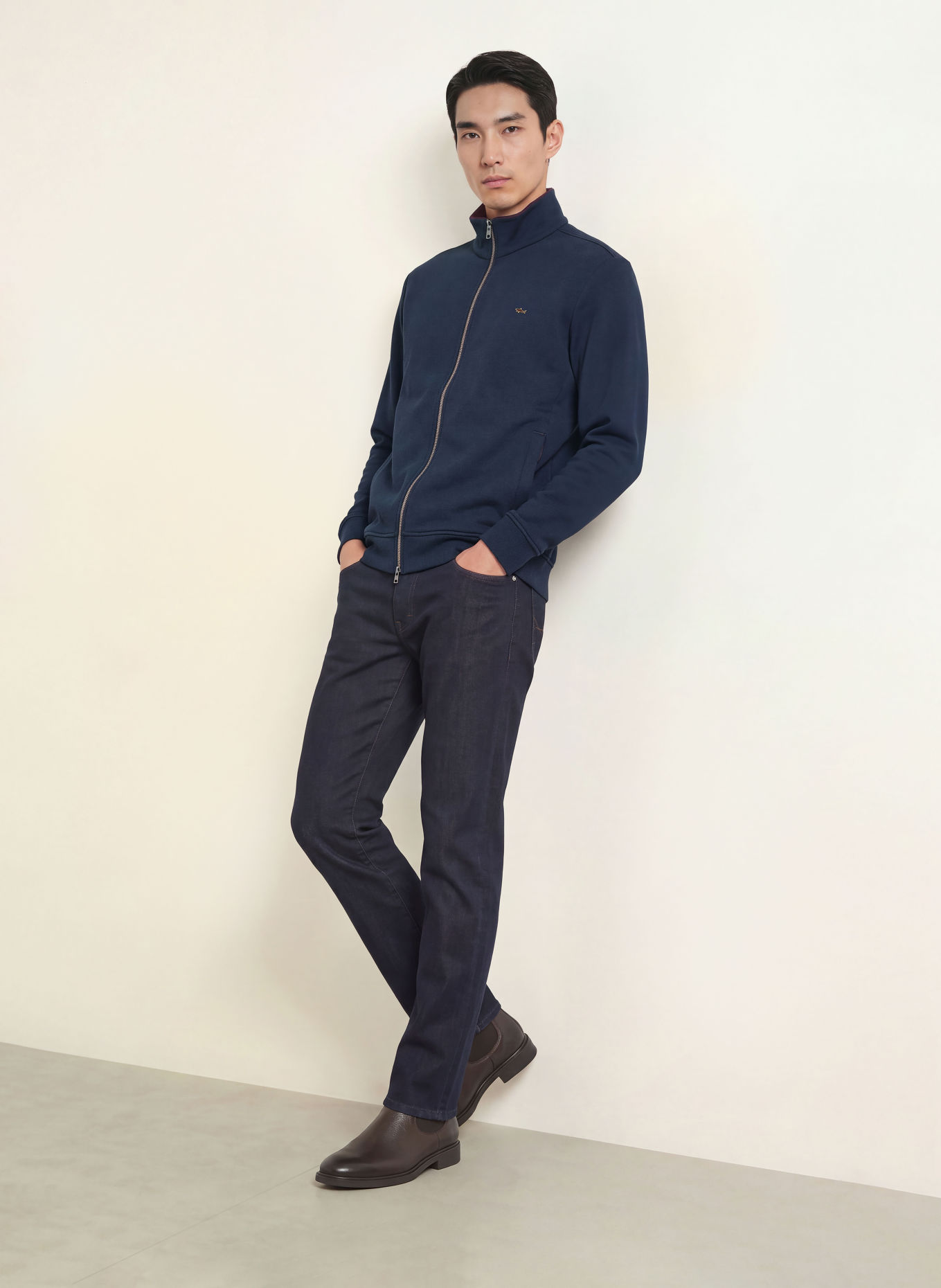 PAUL & SHARK Sweat zippé: BLEU FONCÉ