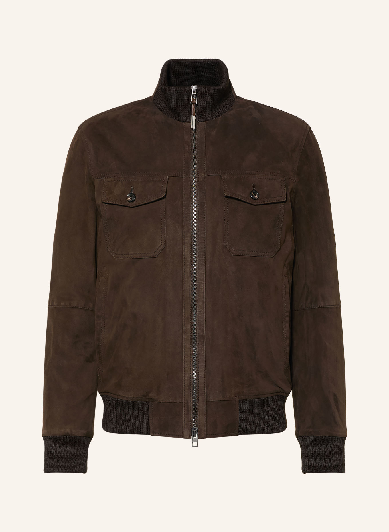 windsor. Leather Blouson: DARK BROWN