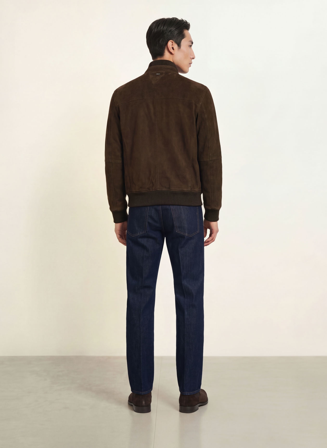windsor. Leather Blouson: DARK BROWN