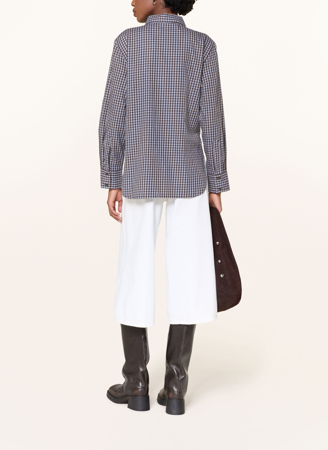 ONLY Shirt blouse: DARK BROWN / DARK BLUE / WHITE