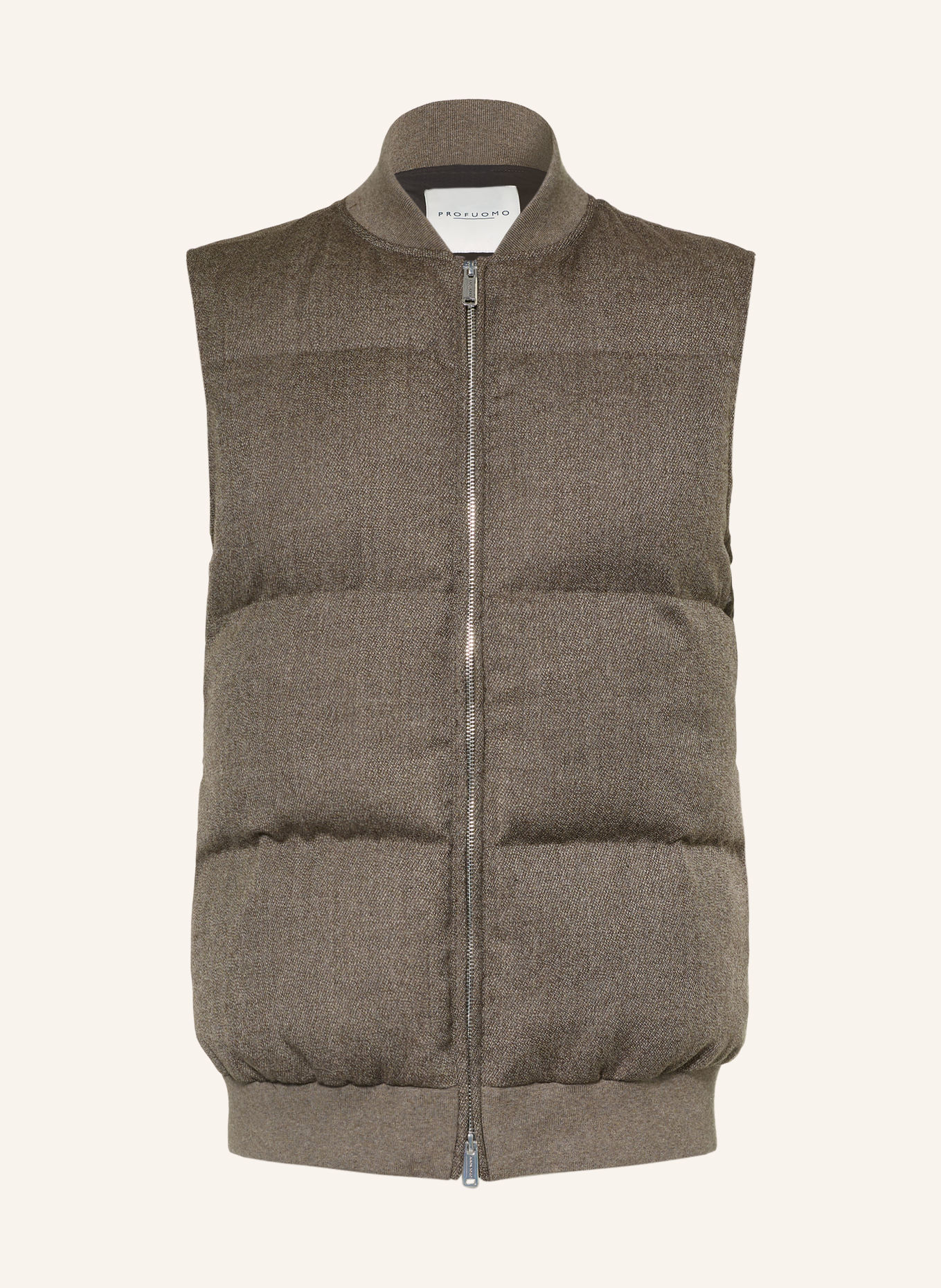 PROFUOMO Gilet matelassé: TAUPE / GRIS FONCÉ