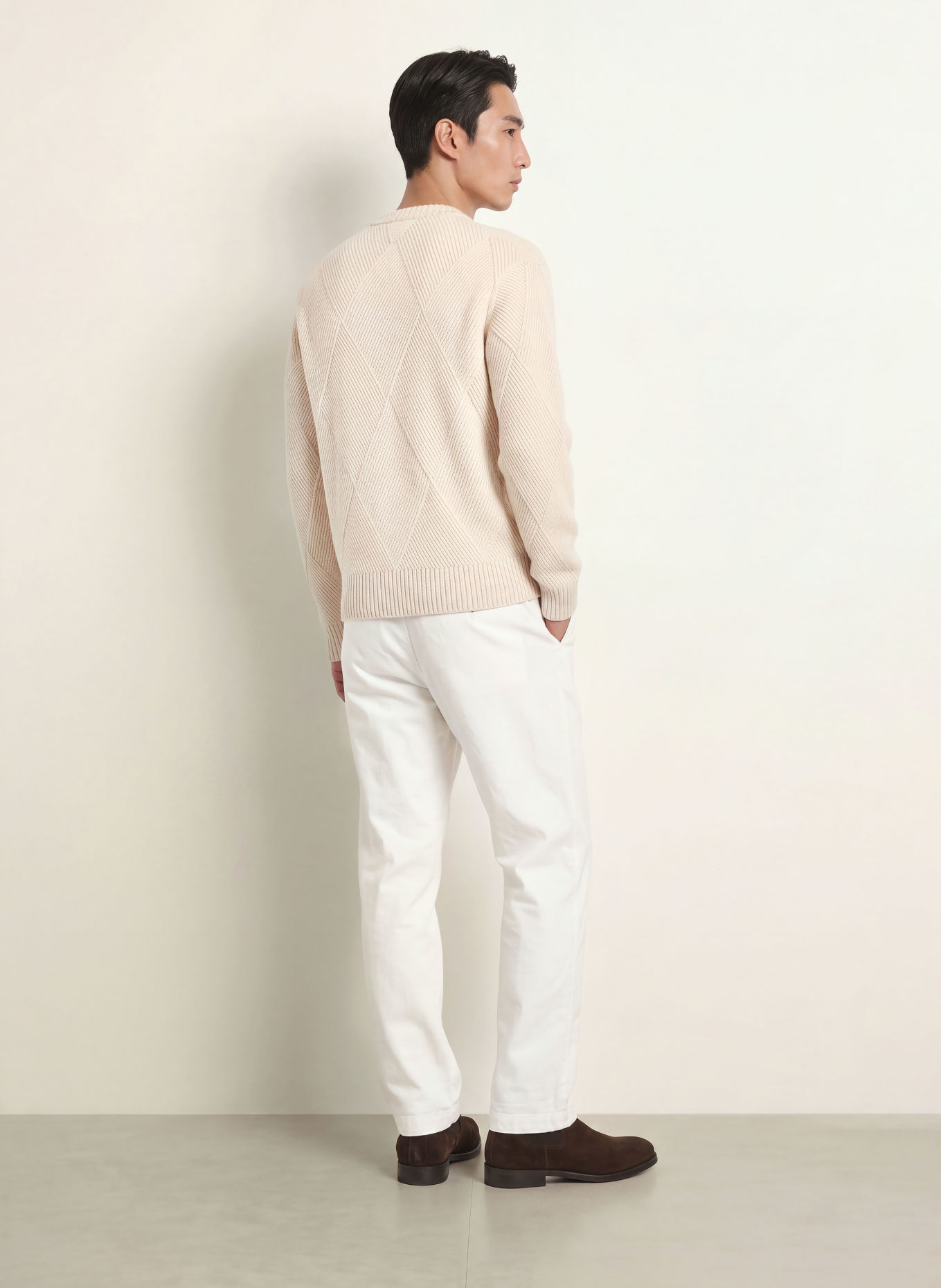 PROFUOMO Pullover: CREME