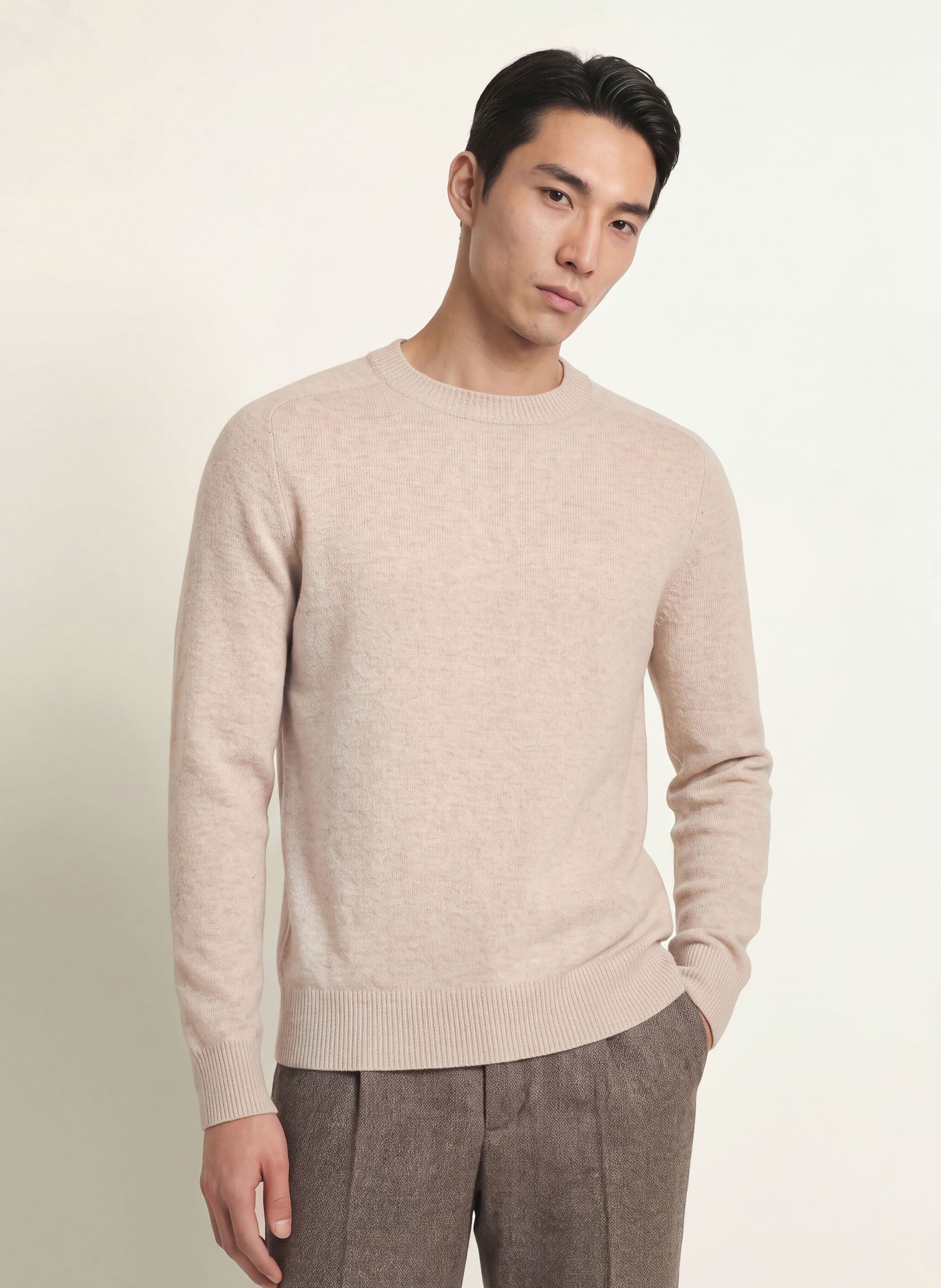 PROFUOMO Pullover: BEIGE
