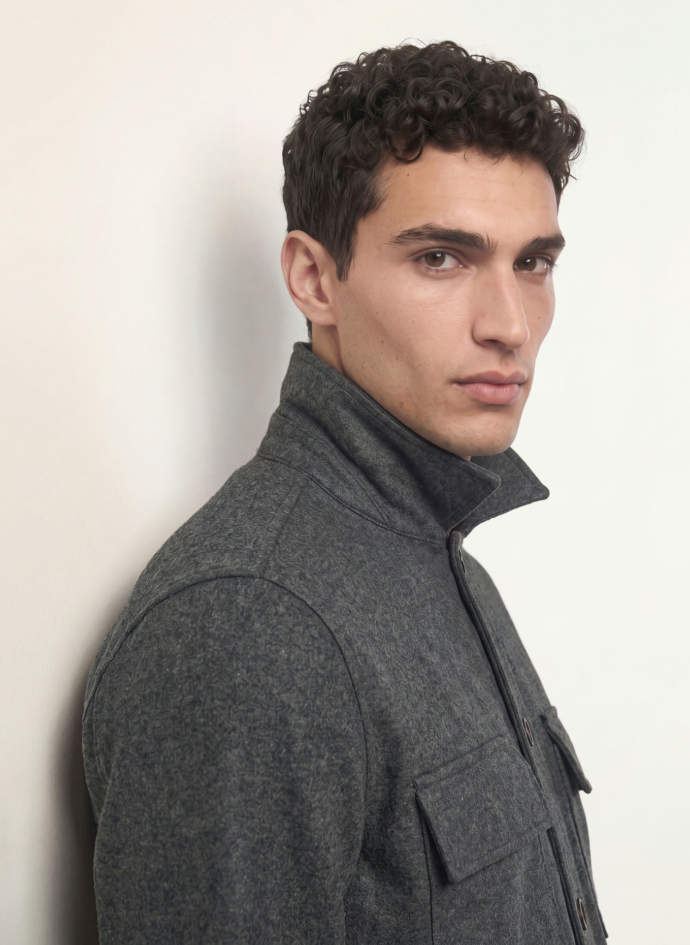 PROFUOMO Flanell-Overshirt: DUNKELGRAU