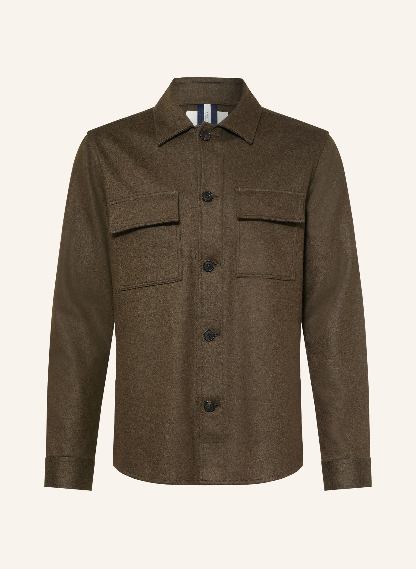 PROFUOMO Flanell-Overshirt: DUNKELGRÜN