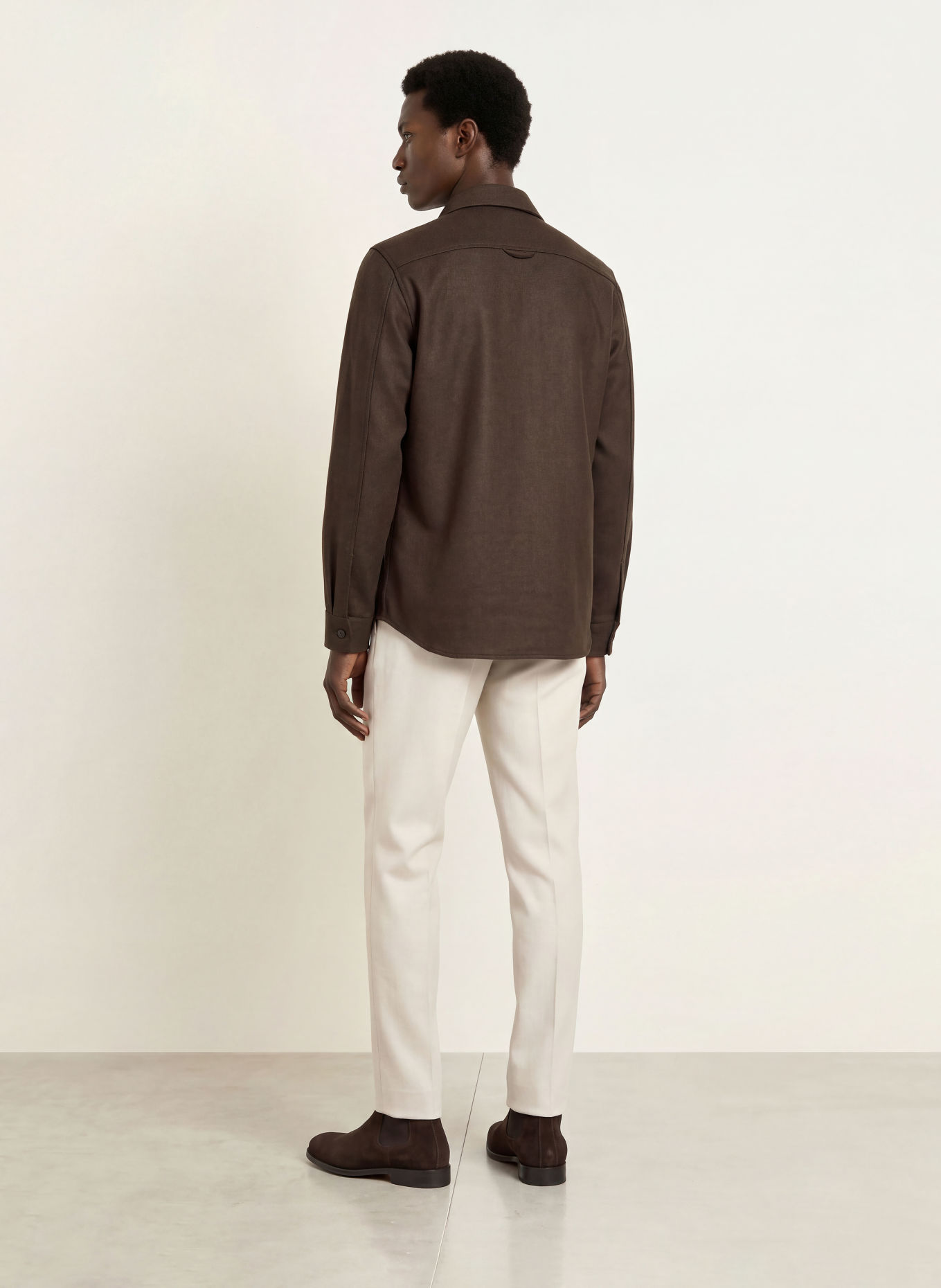 PROFUOMO Flanell-Overshirt: DUNKELBRAUN
