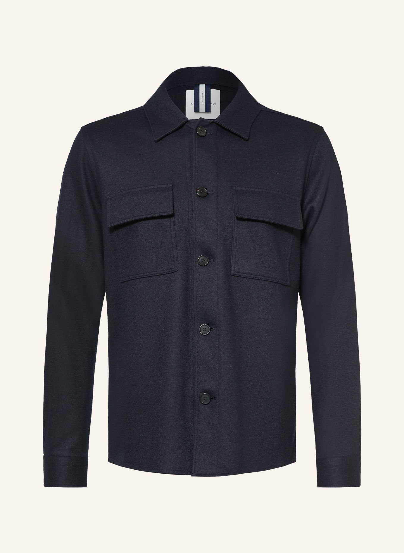 PROFUOMO Flanell-Overshirt: DUNKELBLAU