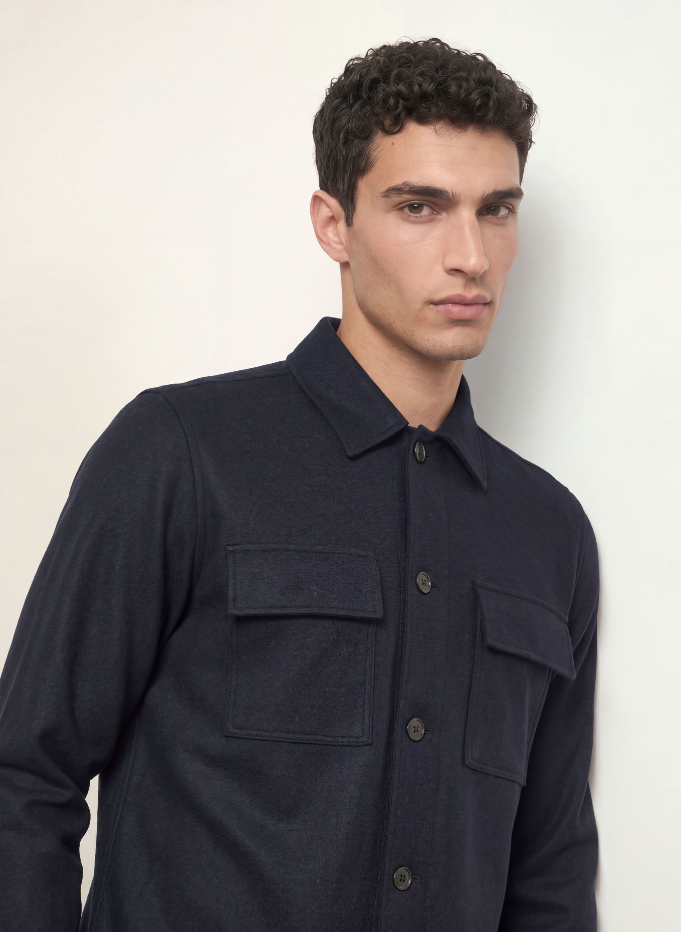 PROFUOMO Flanell-Overshirt: DUNKELBLAU