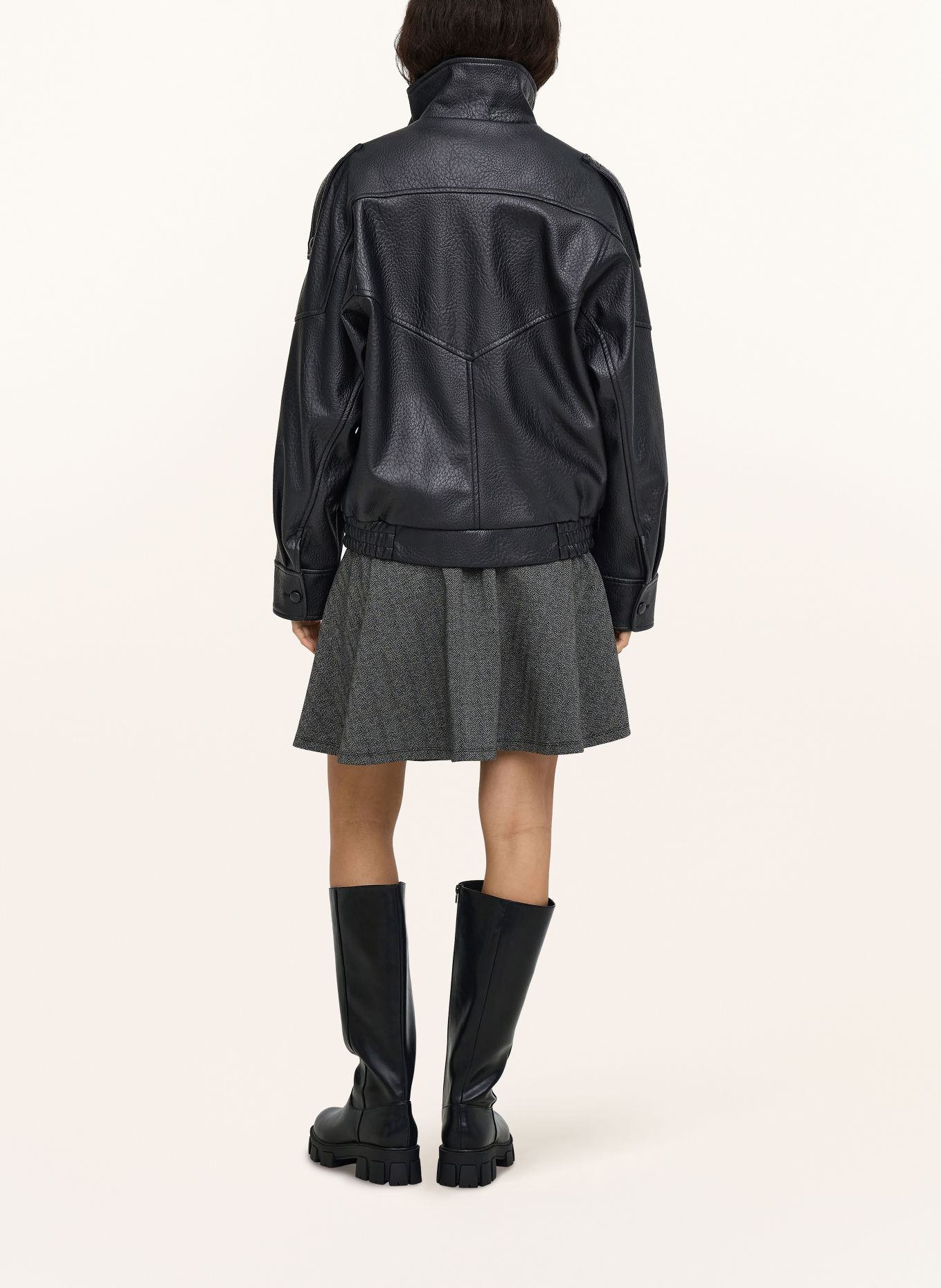 ONLY Leather-look jacket: BLACK