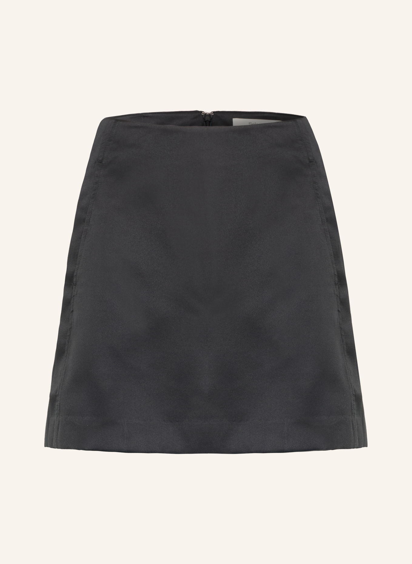 SELECTED Satin skirt: BLACK