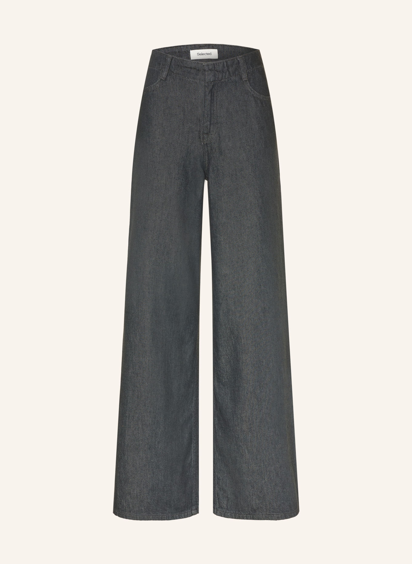 SELECTED Wide leg jeans: DARK GREY DENIM