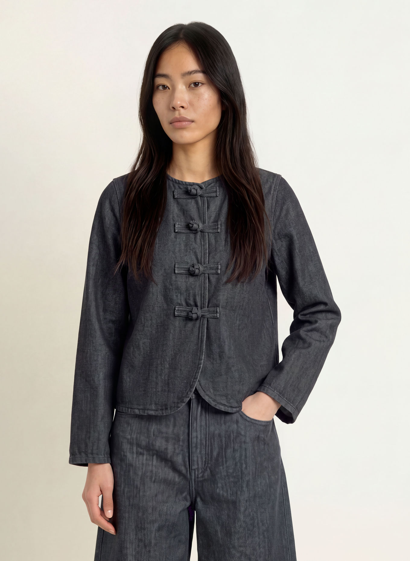 SELECTED Jeansblazer: DARK GREY DENIM