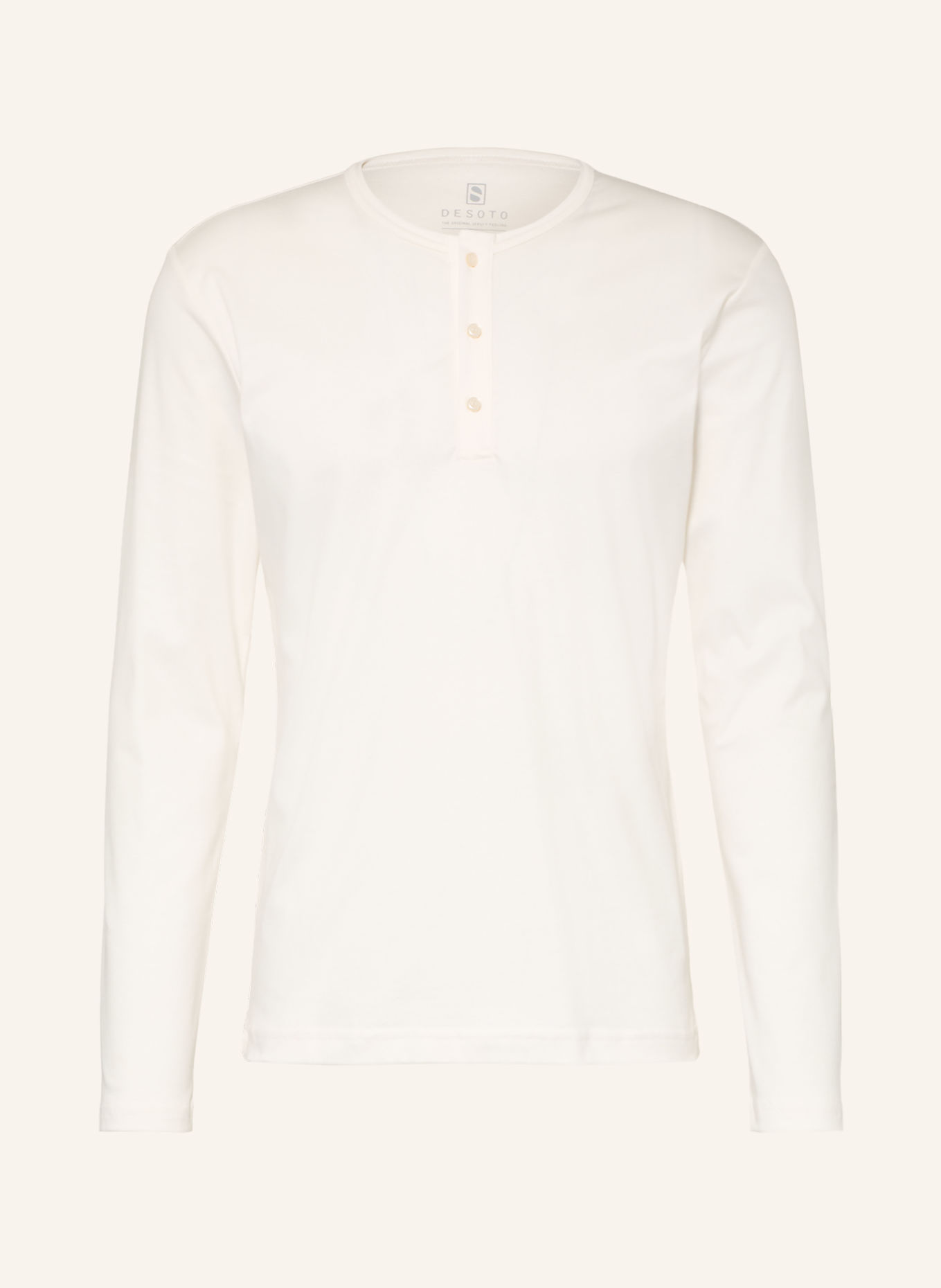DESOTO Henley shirt: WHITE
