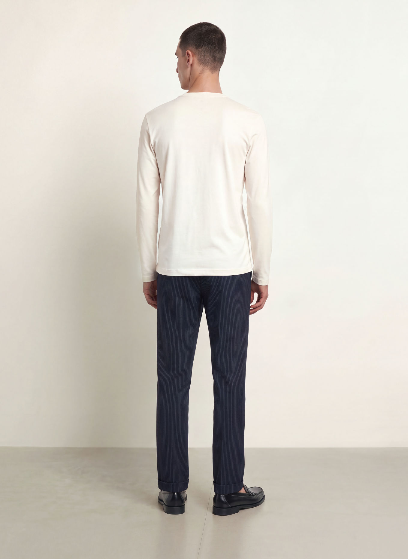 DESOTO Henley shirt: WHITE
