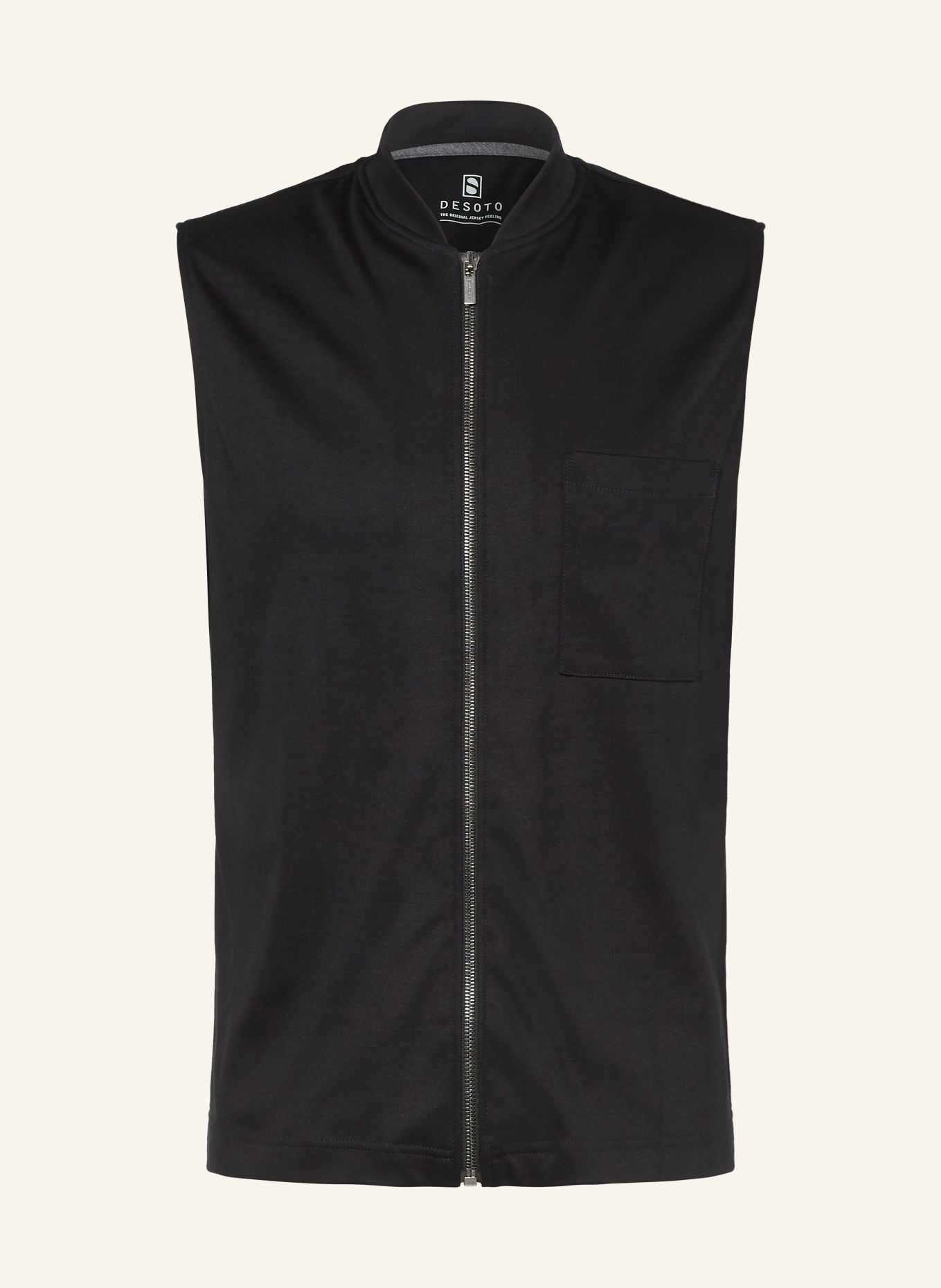 DESOTO Gilet en jersey: NOIR