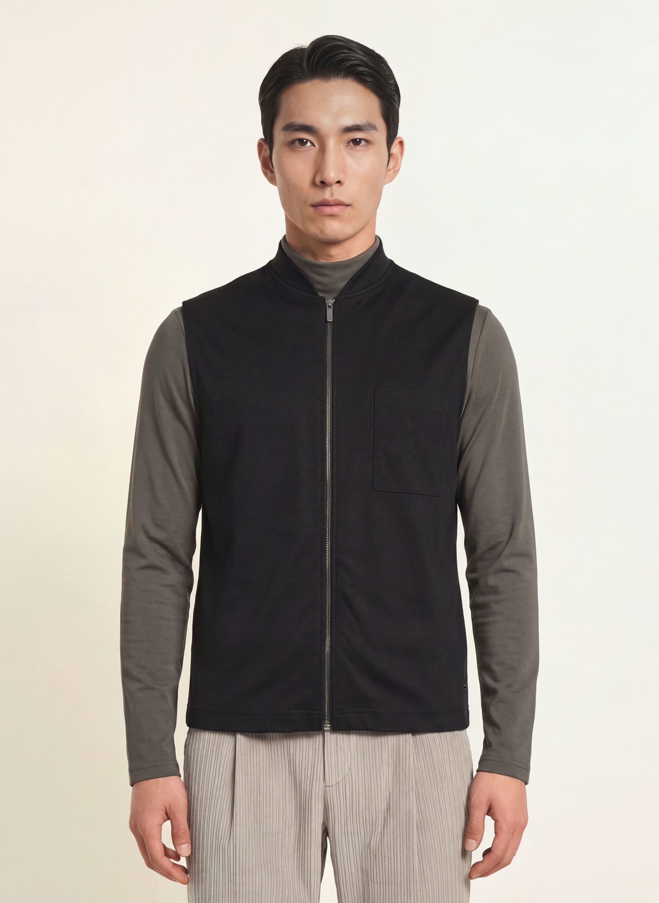 DESOTO Gilet en jersey: NOIR