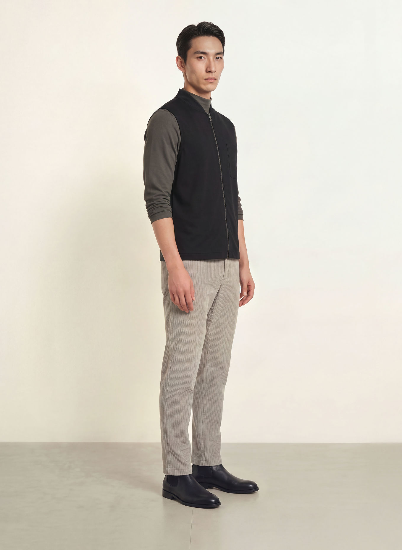 DESOTO Gilet en jersey: NOIR