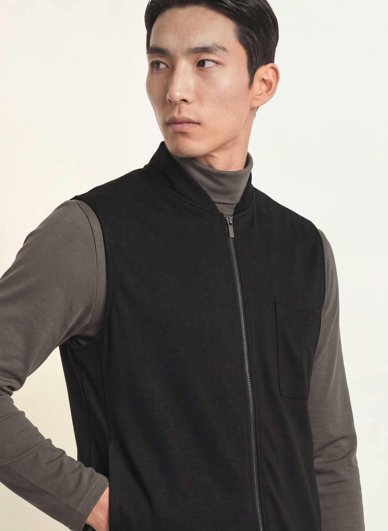 DESOTO Gilet en jersey: NOIR