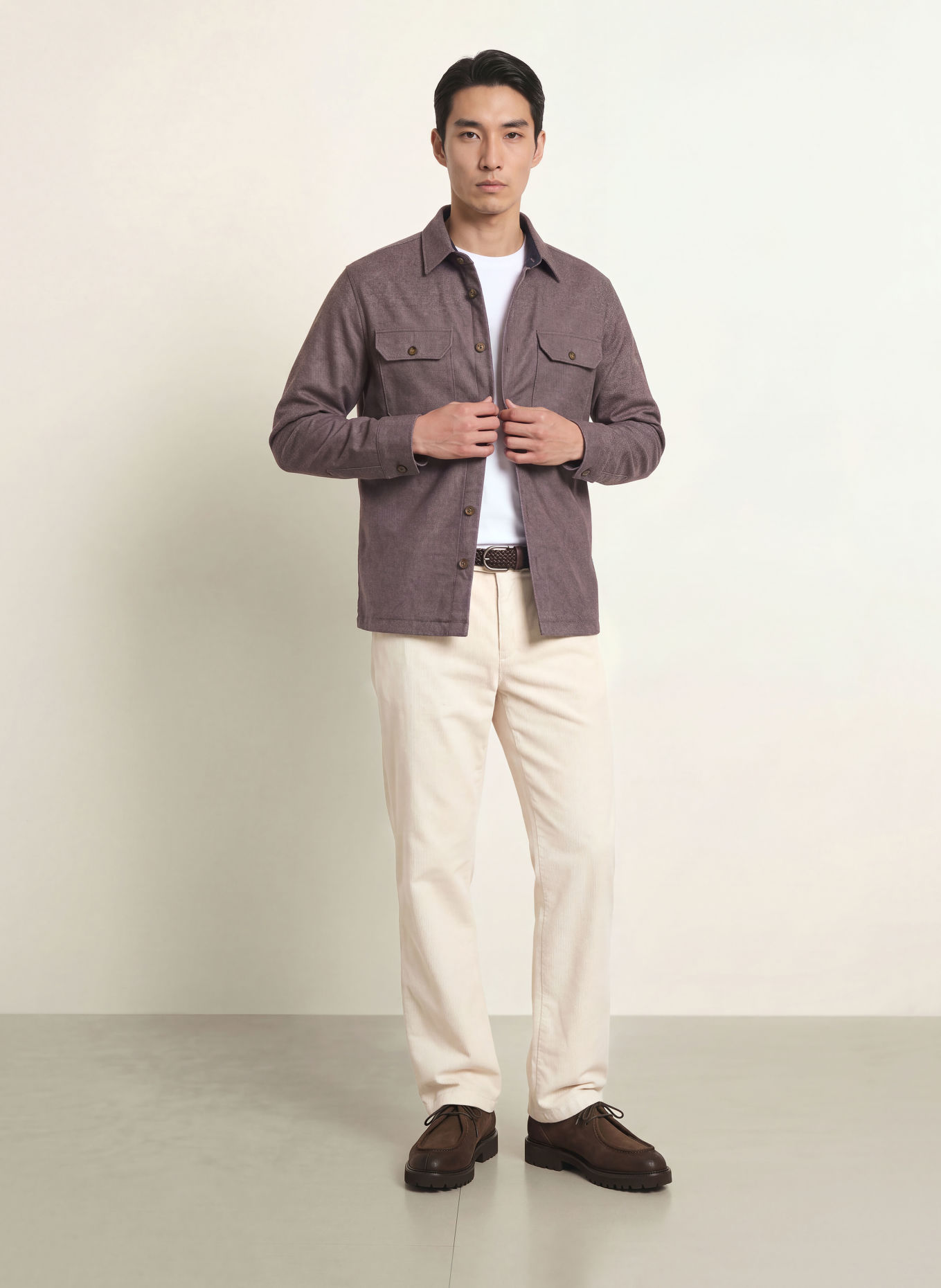 DESOTO Jersey-Overjacket: BRAUN