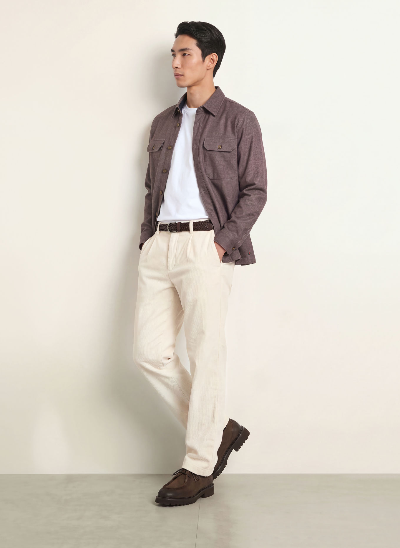 DESOTO Jersey-Overjacket: BRAUN