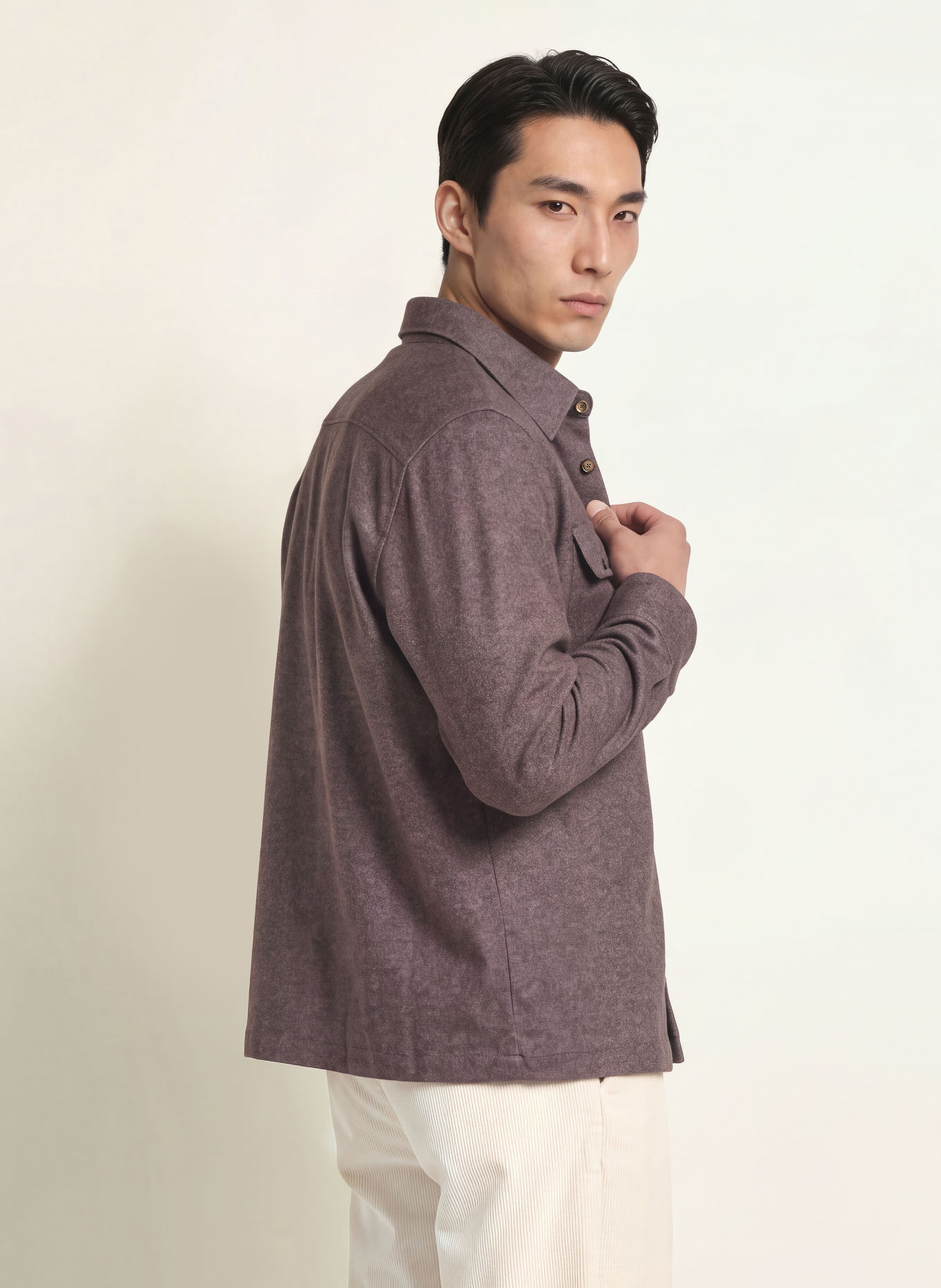 DESOTO Jersey-Overjacket: BRAUN