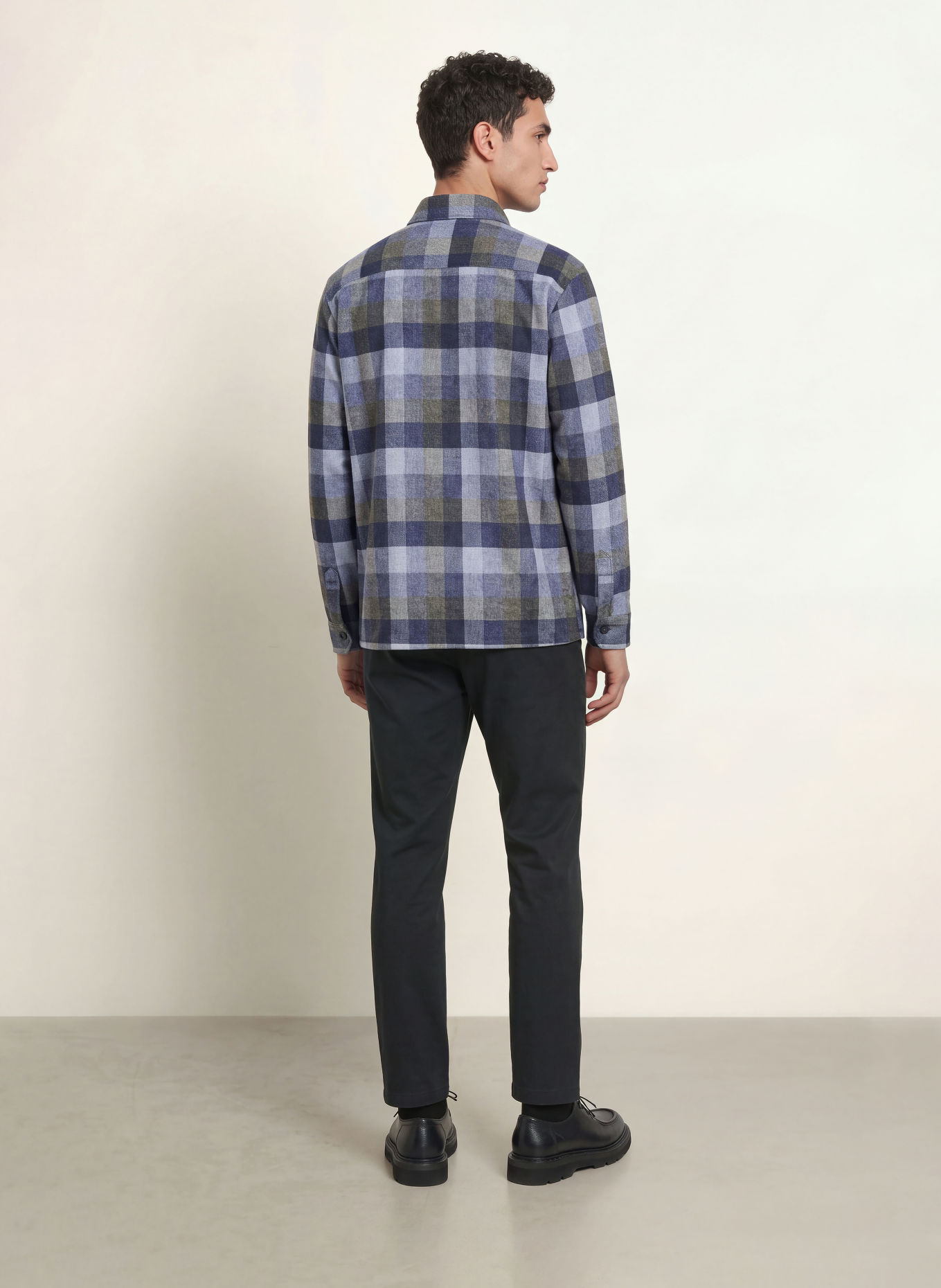 DESOTO Flanell-Overjacket: DUNKELBLAU / BLAUGRAU / HELLGRÜN