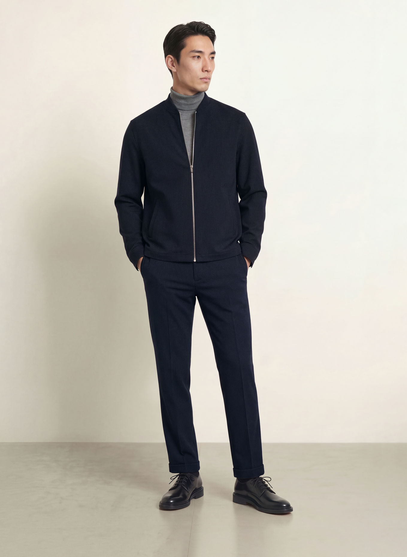 DESOTO Veste universitaire: BLEU FONCÉ / GRIS CLAIR